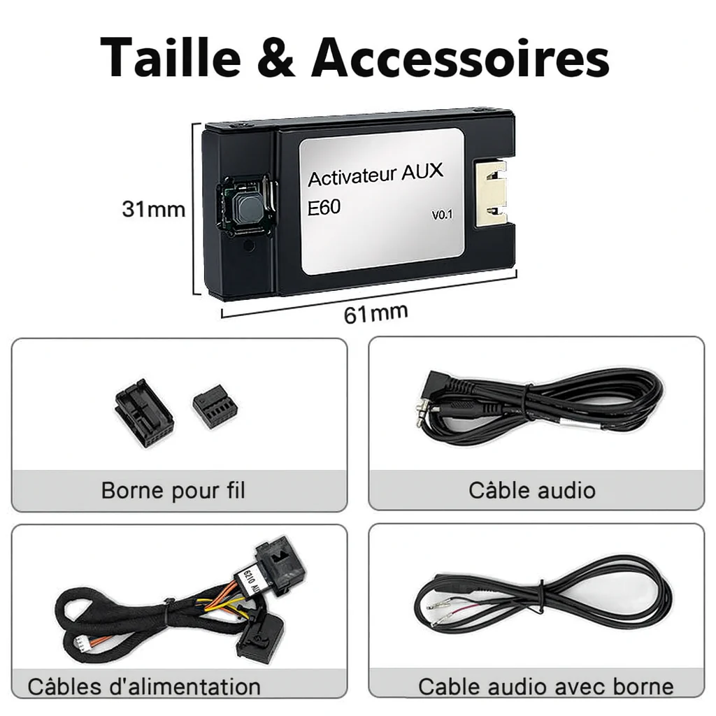 Activateur AUX JACK BMW E60 E61 E63 E64 - Image 3
