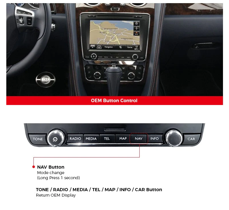 Apple Carplay pour Bentley Continental GT 2011-2017 - Image 3