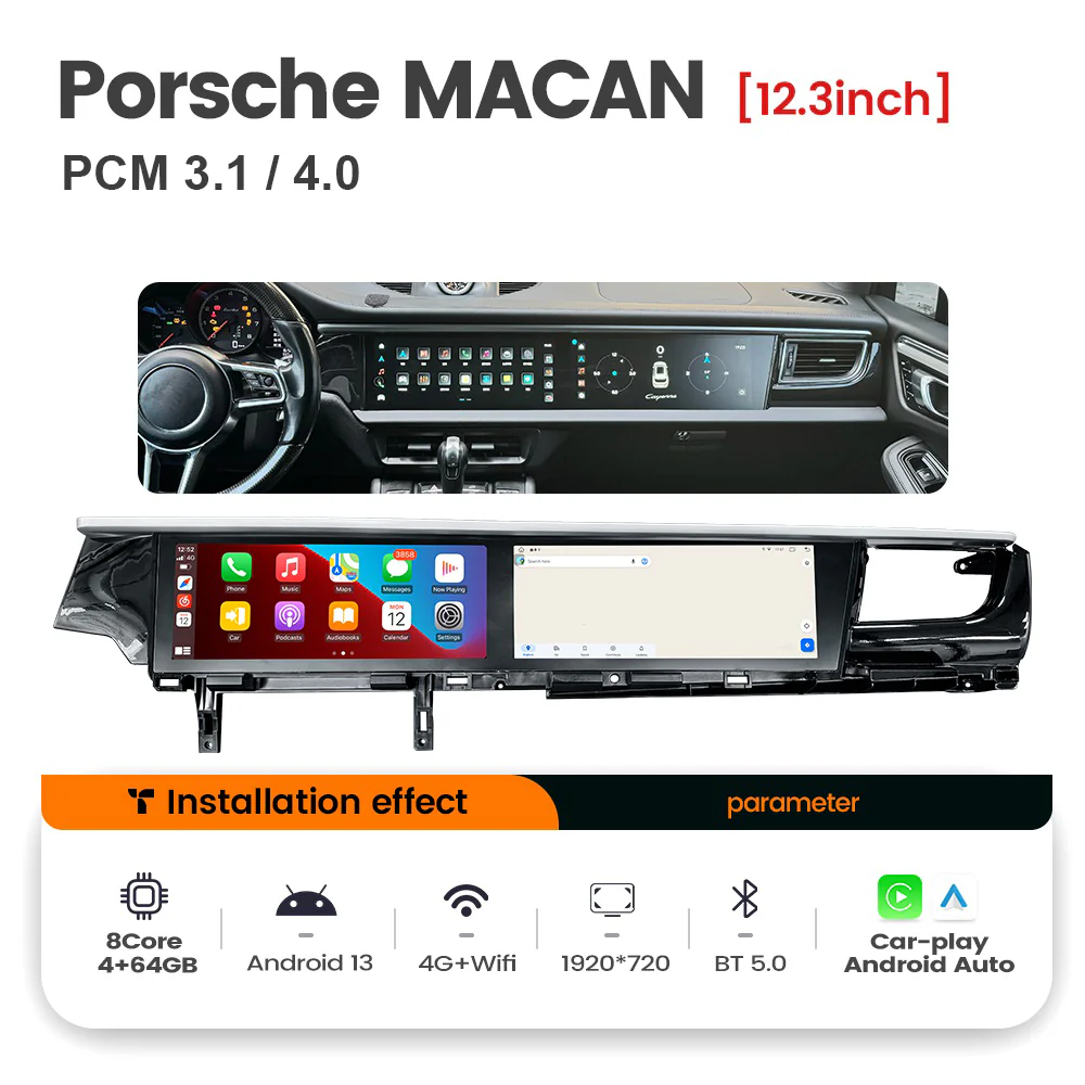 Double écran Carplay Porsche Macan 2014-2018 - Image 2