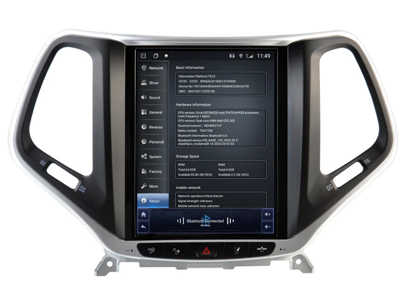 Grand écran Carplay pour Jeep Cherokee de 2016 à 2019 - Image 2